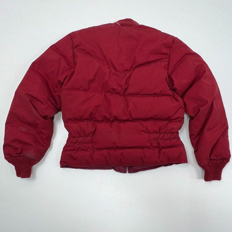 Vintage 80s Walls Burgundy Blizzard-Pruf Down Puffer Jacket Coat Men's 36 S