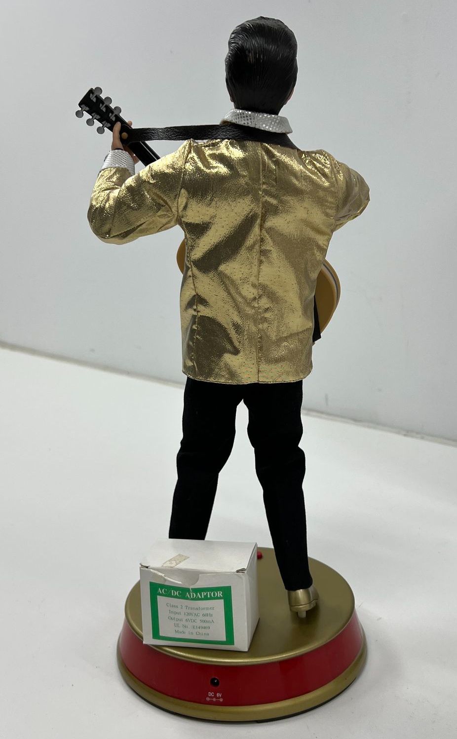 Vintage Y2K Gemmy Elvis Presley Dancing Figure Lot of 2 Gold Lame Christmas IOB