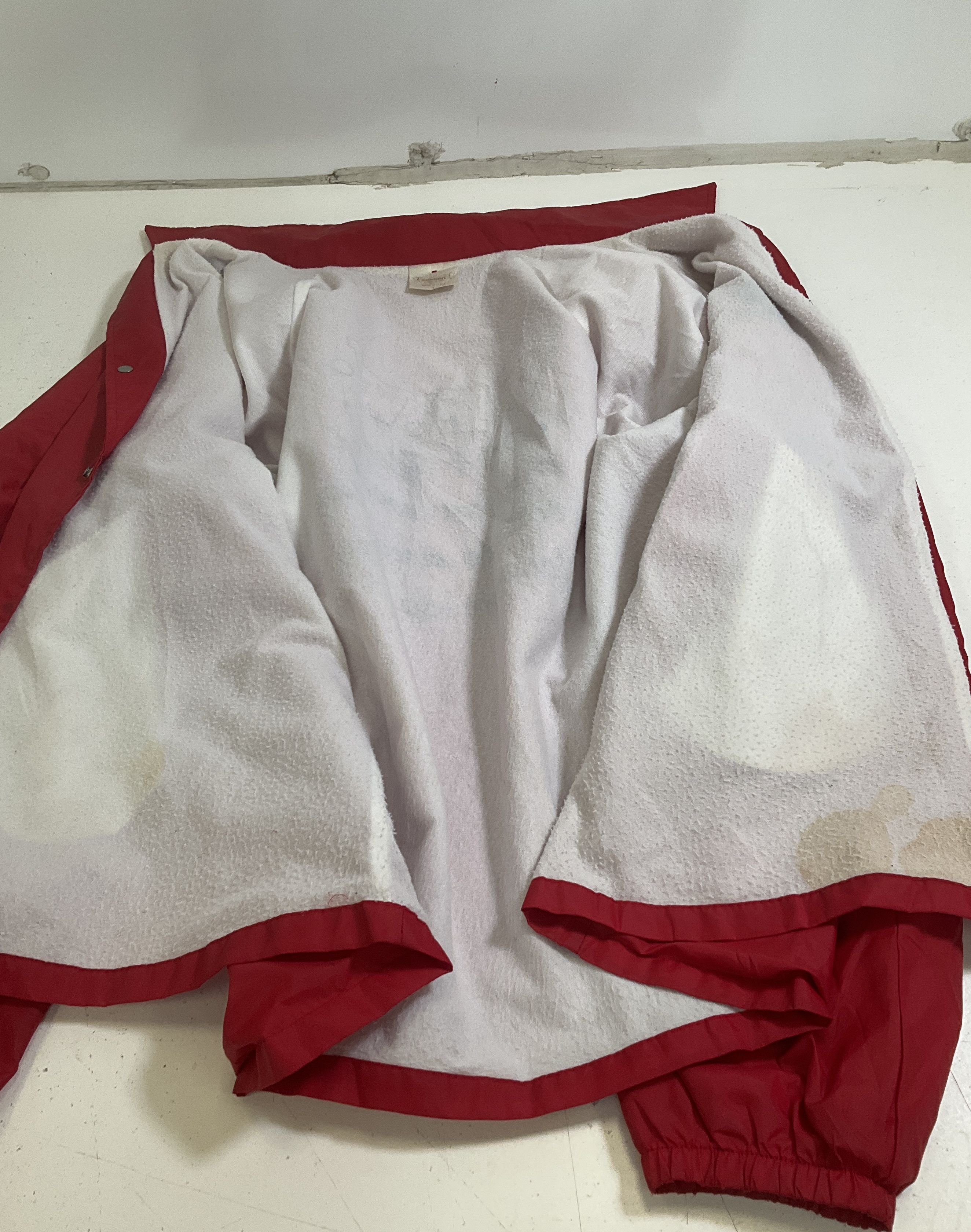 Vintage Y2K VFW POW MIA Red Nylon Coach Jacket Windbreaker Men's L