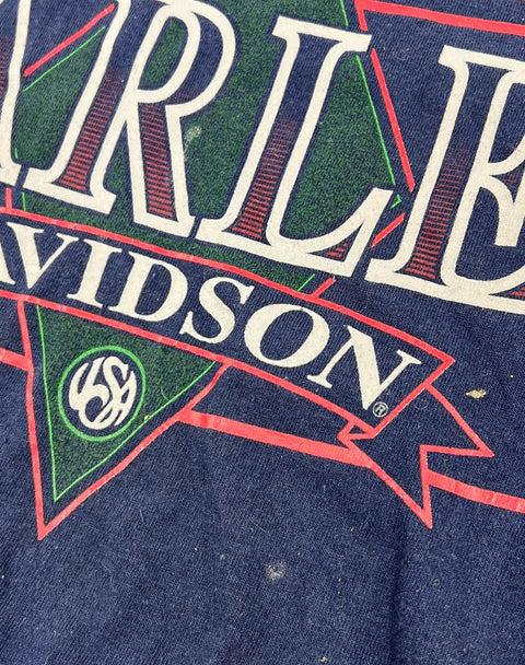 Vintage 90s Harley Davidson T-Shirt Lot Taz 1994 & Winnipeg Double Stitch Sz L