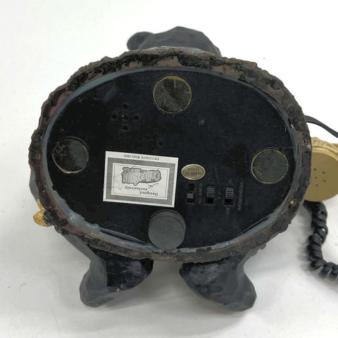 Collections Etc Black Bear Novelty Telephone Push Button Rustic Cabin Decor