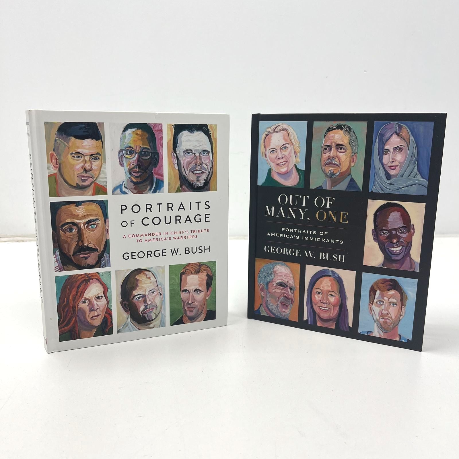 Two George Bush Books Portrait of Courage and Out of Many, One Hardcover
