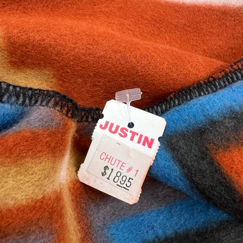 Justin Brown Aztec Southwestern Fleece Open Front Poncho Wrap Women's One Size