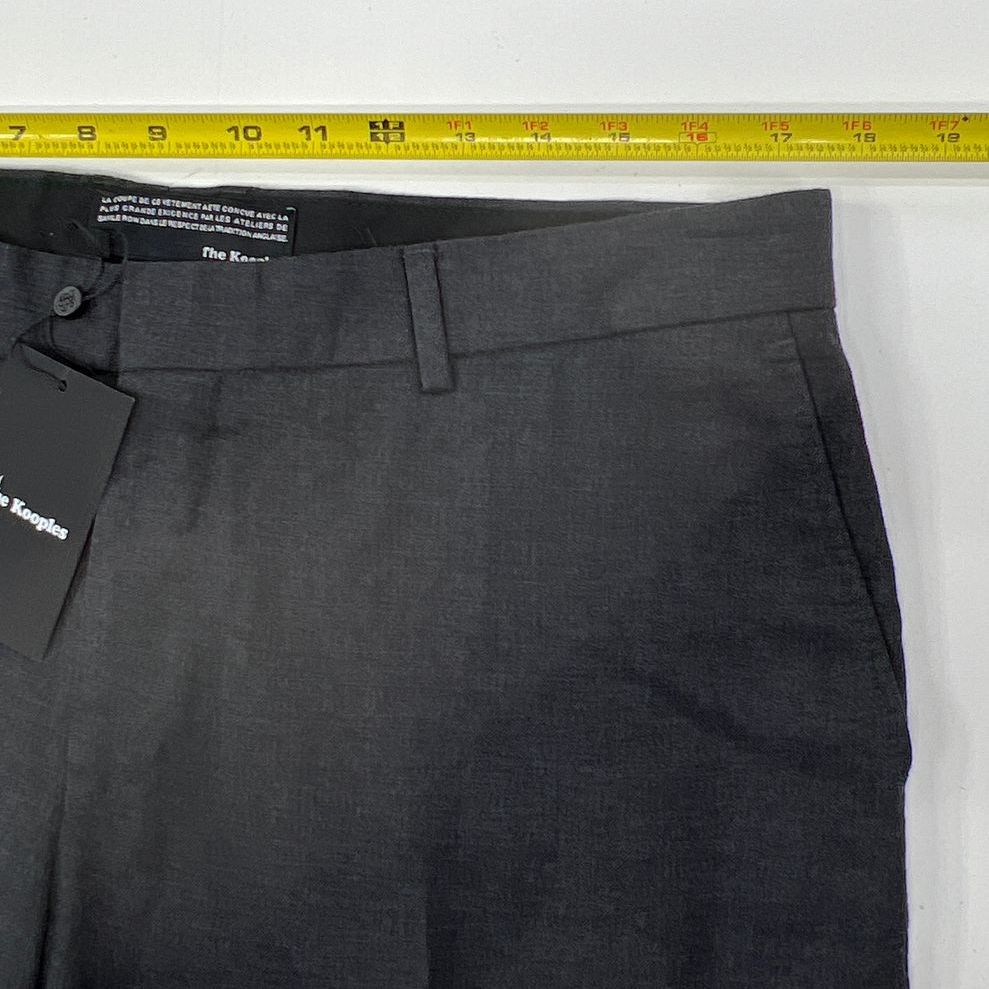 NWT Women's The Kooples France Dark Grey Plain Pants Slacks - Size 54