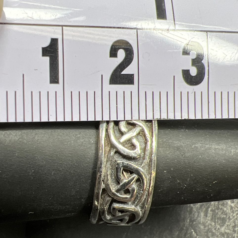 Sterling Silver Celtic Knot Ring Size 6.5 5.23g