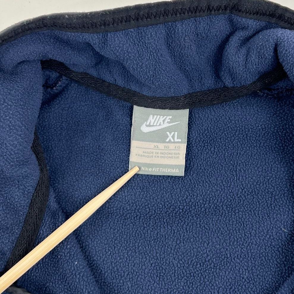 Nike Therma FIT 1/4 Zip Fleece Pullover Mens XL Navy Blue Black