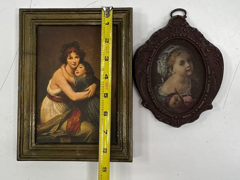 Vintage Lot 2 Framed Prints Made in Italy OFM Neoclassical Rococo Style Art