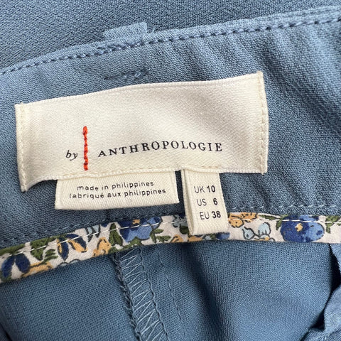 Anthropologie Maeve Boho Blouse & High Rise Tapered Pants Set Women's Size 6