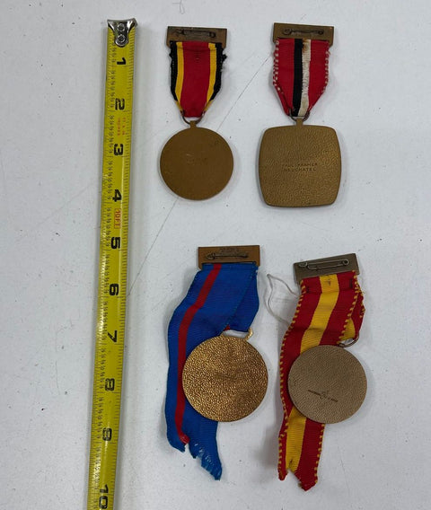 Lot of 4 Vintage European March Medals 1970s Swiss Spanish Belgian Souvenir