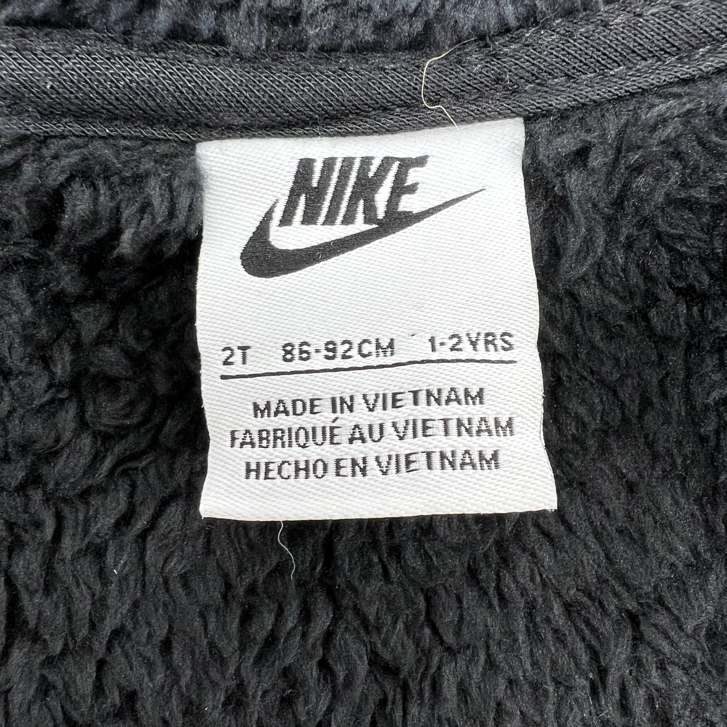 NWT Nike Black Fleece Zip Up Vest Size 2T
