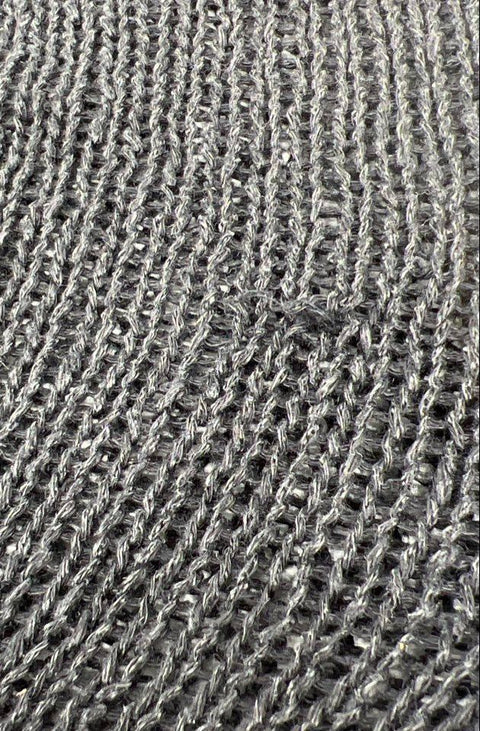 Free People Charcoal Gray Open Knit Drapey Snap Side Cardigan Sweater Women's L