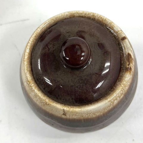 Vintage McCoy Brown Drip Glaze 5pc Mug & Sugar Bowl Set USA #7025 #7020