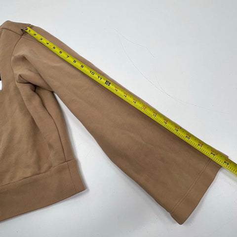 N°21 Tan Embroidered Logo Bell Sleeve Sweatshirt Pullover Women's Size 38