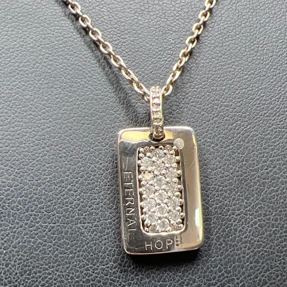 925 Sterling Silver CZ Eternal Hope Pendant Necklace