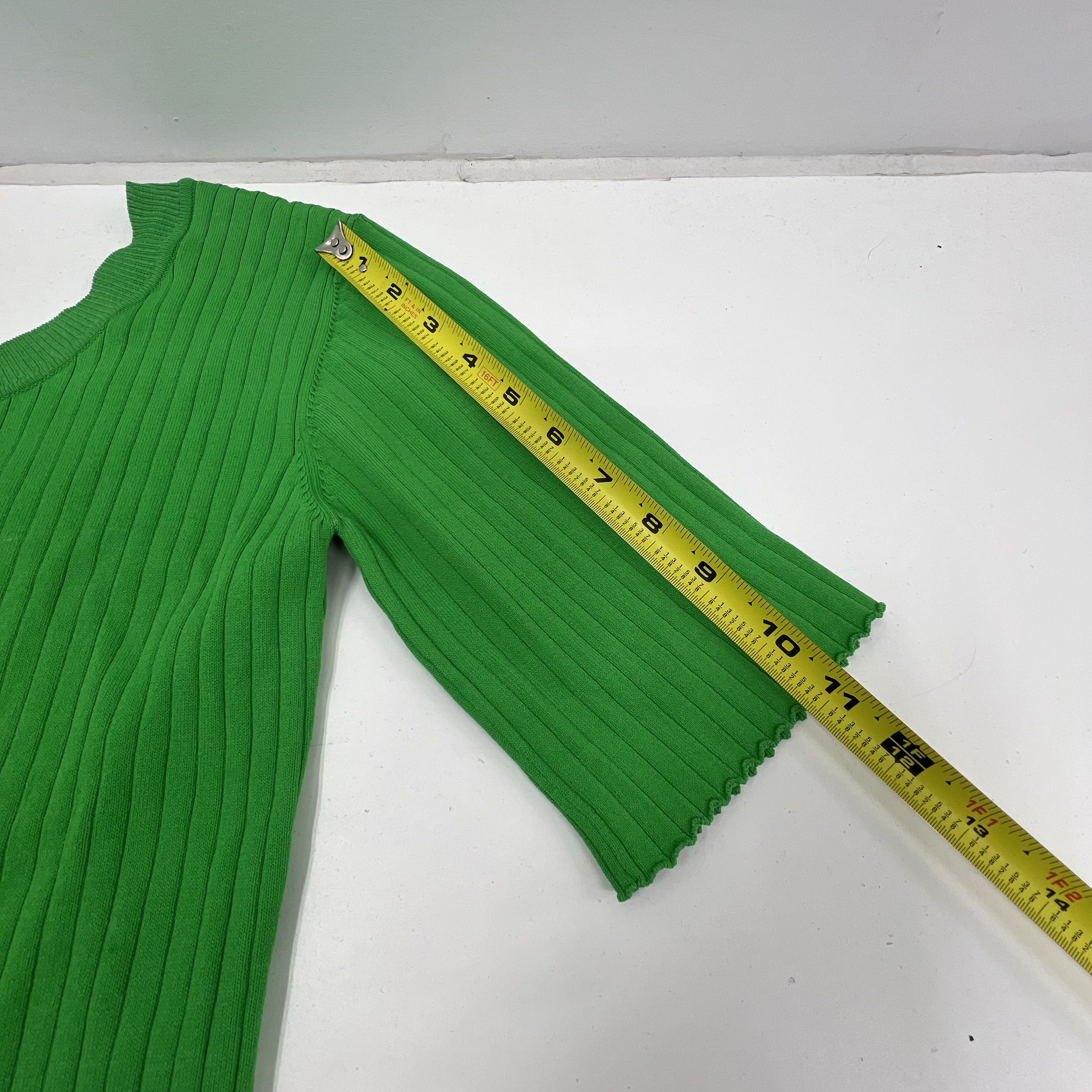 NWT Just Female Fresh Dress Kelly Green Ribbed Sleeved Dress Women's Small $103