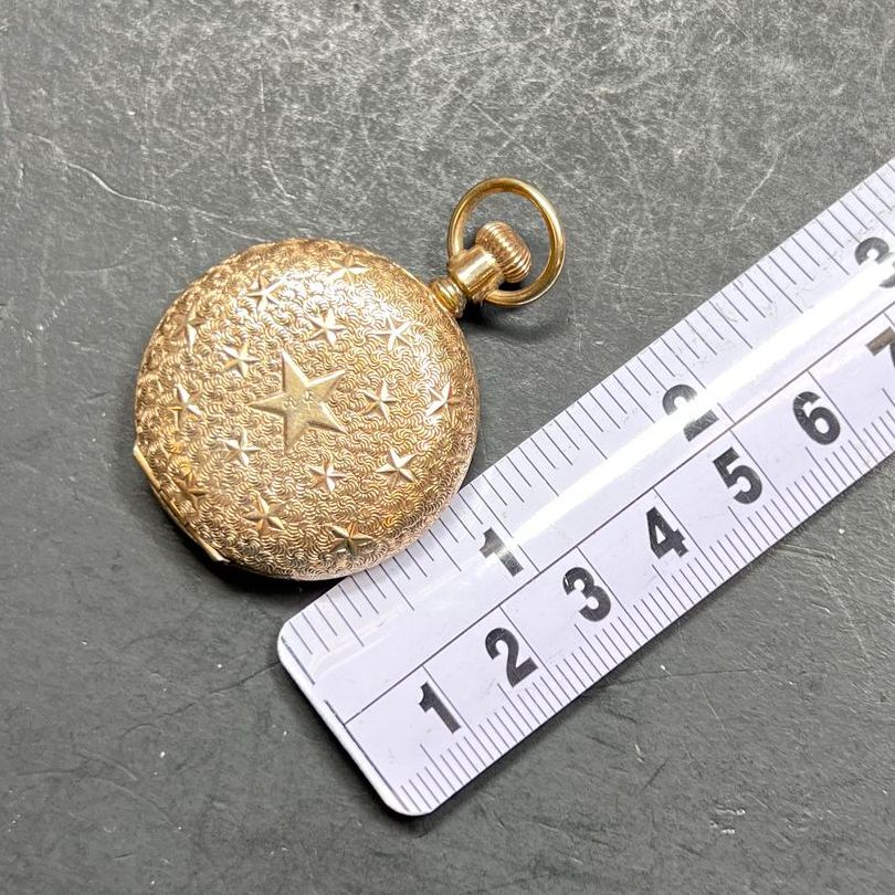 9K Yellow Gold AB Pocket Watch Warranted Case 20.72g
