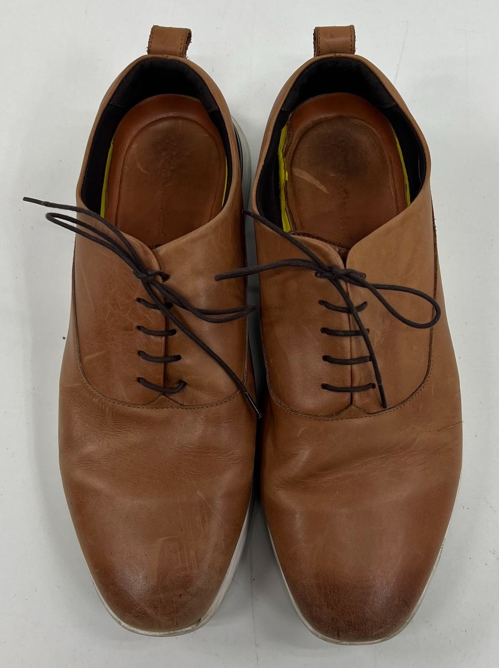 Men's Wolf & Shepherd Tan Brown Genuine Leather Loafer Dress Shoes Size 13M