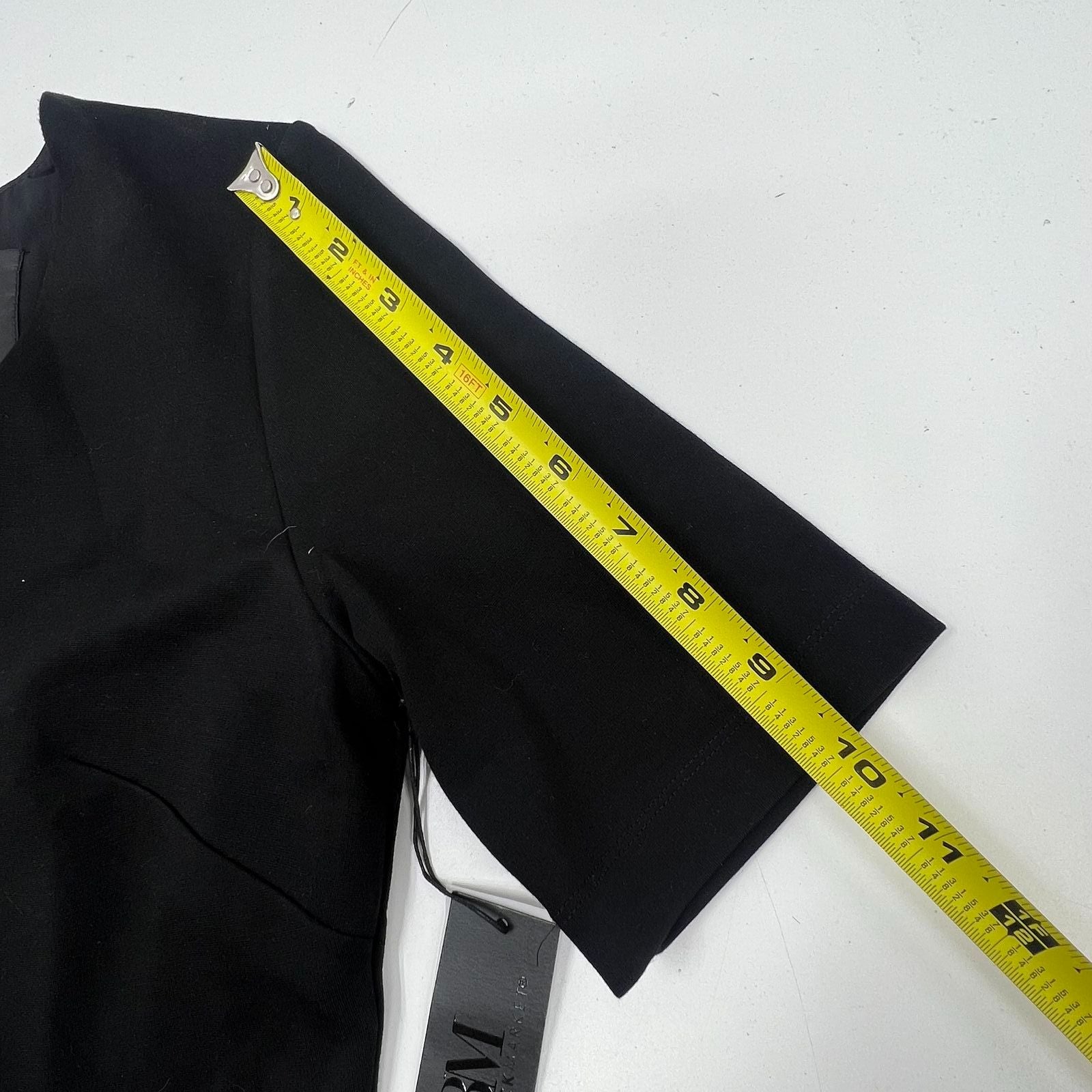 WHBM Aura Collection V-Neck Power Sheath Dress Black Size 4 NWT