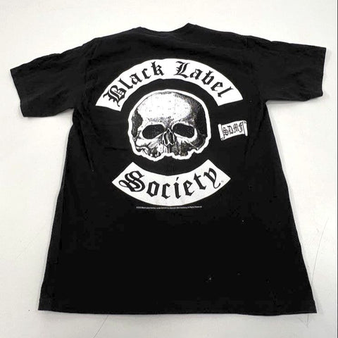 Vintage 2003 Black Label Society Skull Logo T-Shirt Bravado Double Stitch Sz L