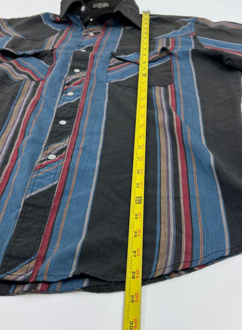 Vintage 90s Lot of 2 Western Pearl Snap Shirts Youngbloods Striped Red Sz M