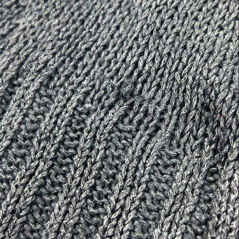 Free People Charcoal Gray Open Knit Drapey Snap Side Cardigan Sweater Women's L