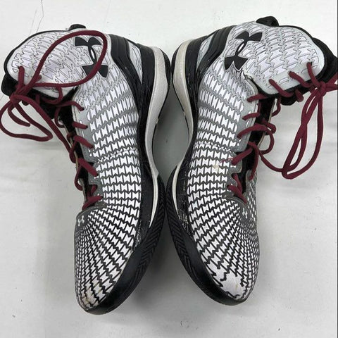 Under Armour Clutchfit Drive 2 Mid Basketball Shoes White Black Red Size 14