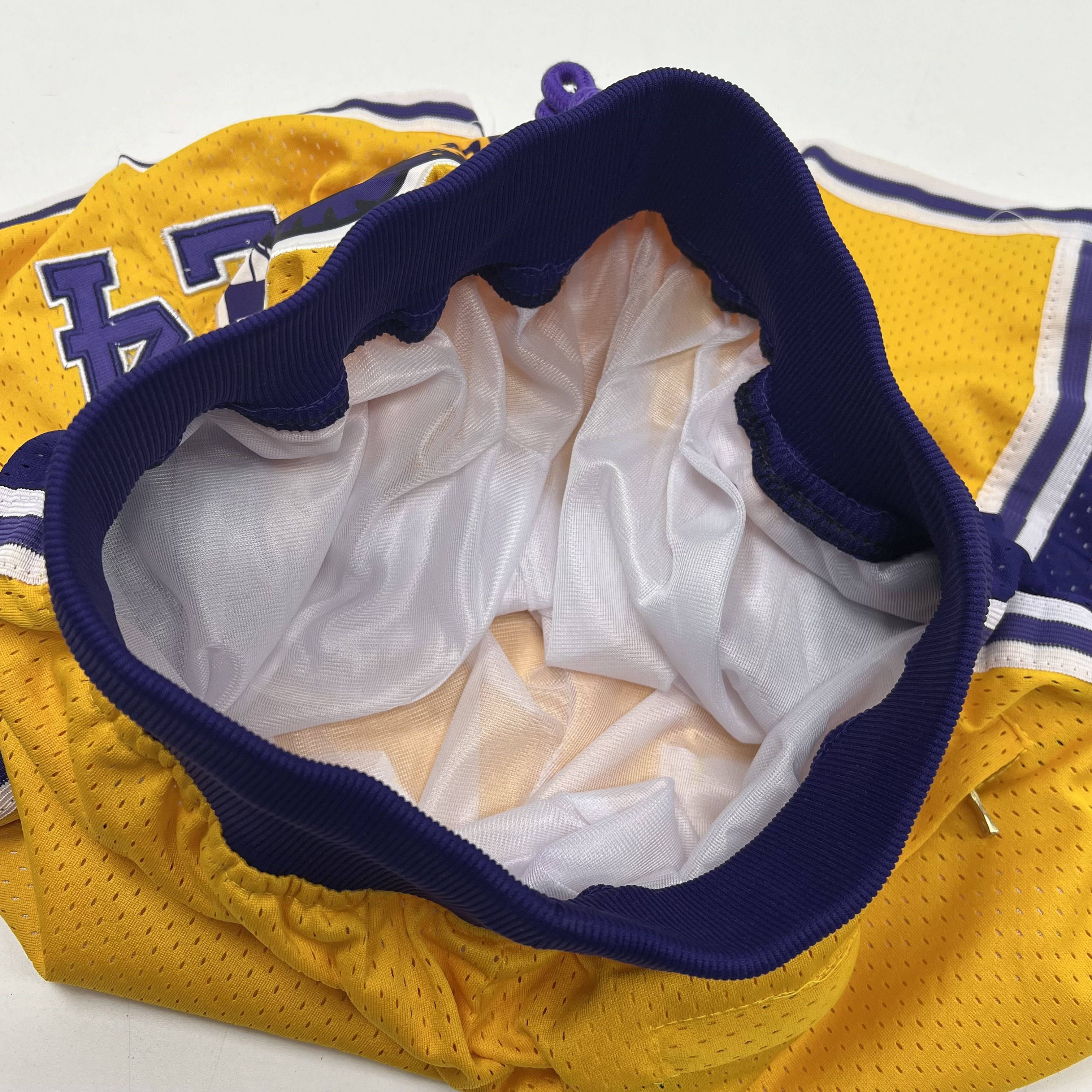Unbranded Black Mamba Lakers Tribute Mesh Basketball Shorts Yellow Purple Men's