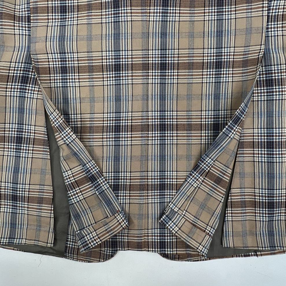 Vintage 1970s h.i.s. Mens Plaid Double Breasted Sport Coat Blazer Jacket Sz L