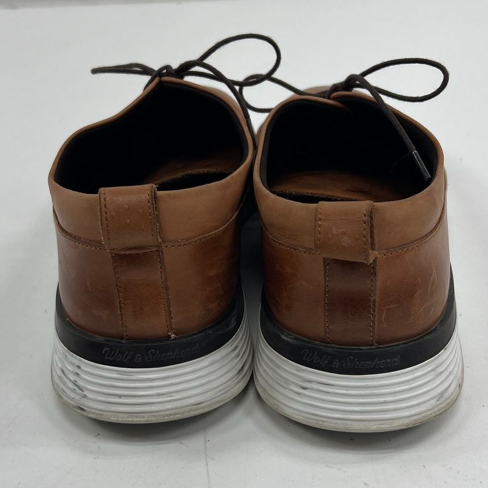 Men's Wolf & Shepherd Tan Brown Genuine Leather Loafer Dress Shoes Size 13M