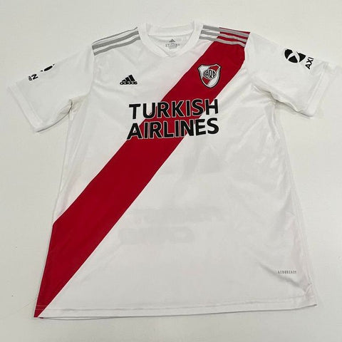 Adidas River Plate 2020/21 Home White Red Soccer Football Jersey Men's XL