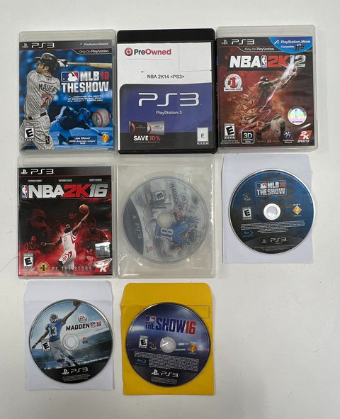 NBA 2K16 MLB The Show 16 PlayStation 3 PS3 7 Game Lot Sports