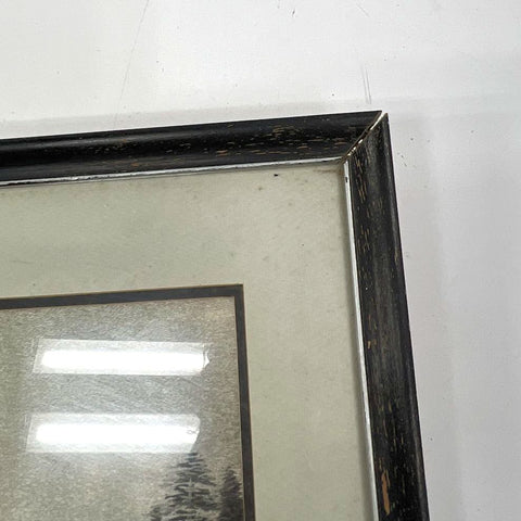 Vintage Mid-Century Japanese Castle Silk Thread Embroidered Framed Art Picture