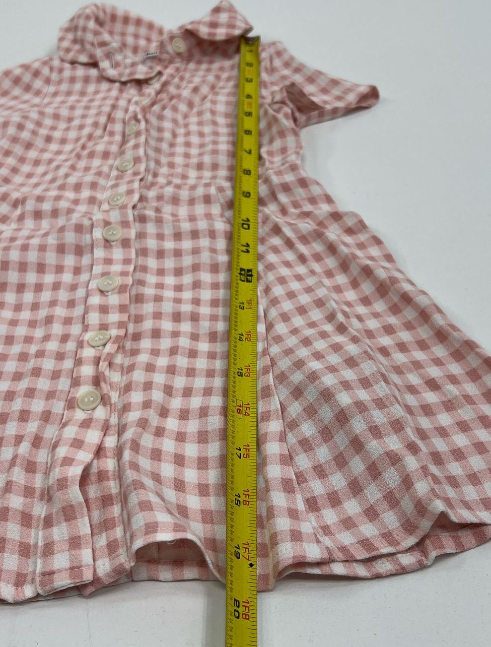 Toddler Girl's Reformation Pink Checkered Rayon Blend Casual Dress - Size 2T