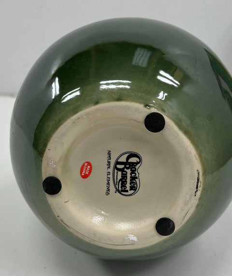 Cracker Barrel Natural Elements Ceramic Tabletop Water Fountain Green Tested