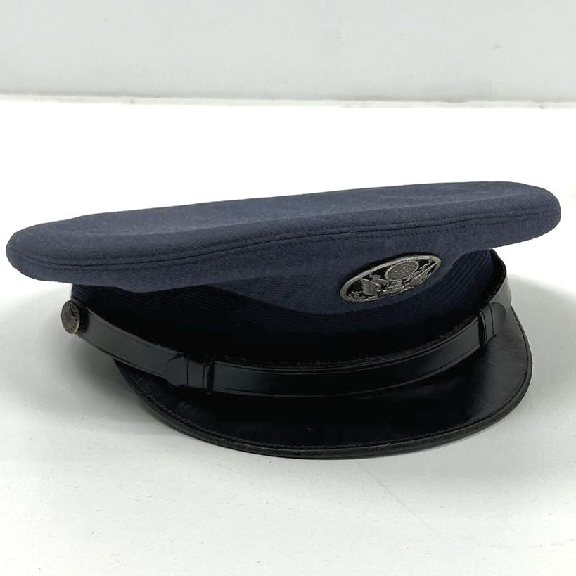 Collectible Vintage Blue & Black US Military Officer Uniform Hat 7 1/3 HL