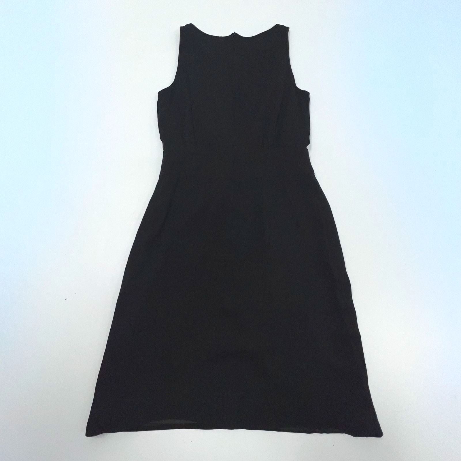 Tory Burch Black Sleeveless Silk Ruffle Casual Dress Women's Size 2