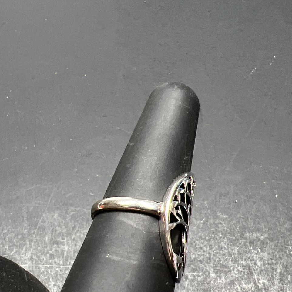 925 Sterling Silver Tree of Life Ring Size 6.25