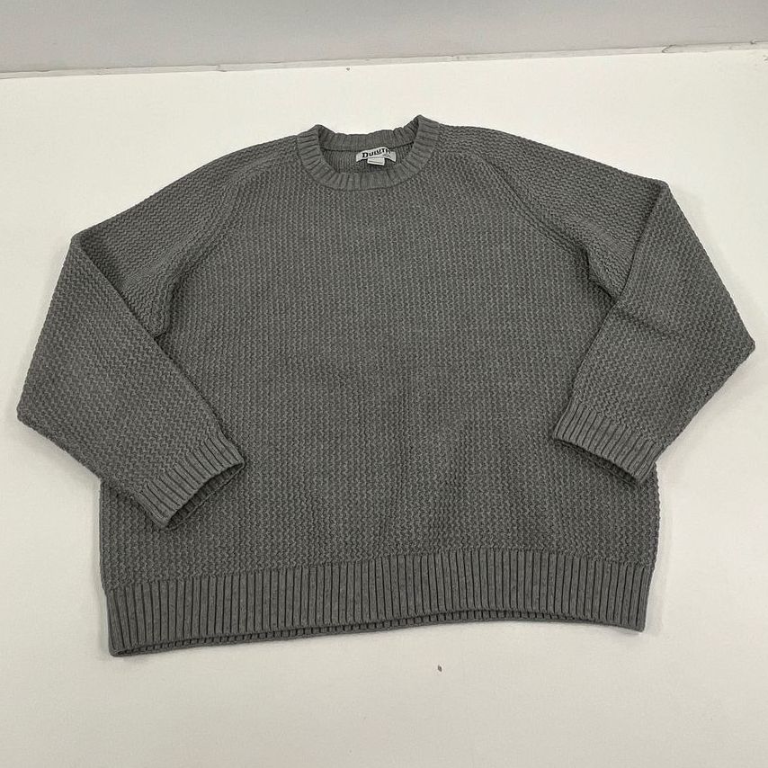 Women's Duluth Trading Grey Knit Pullover Long Sleeve Chunky Sweater - Size XL