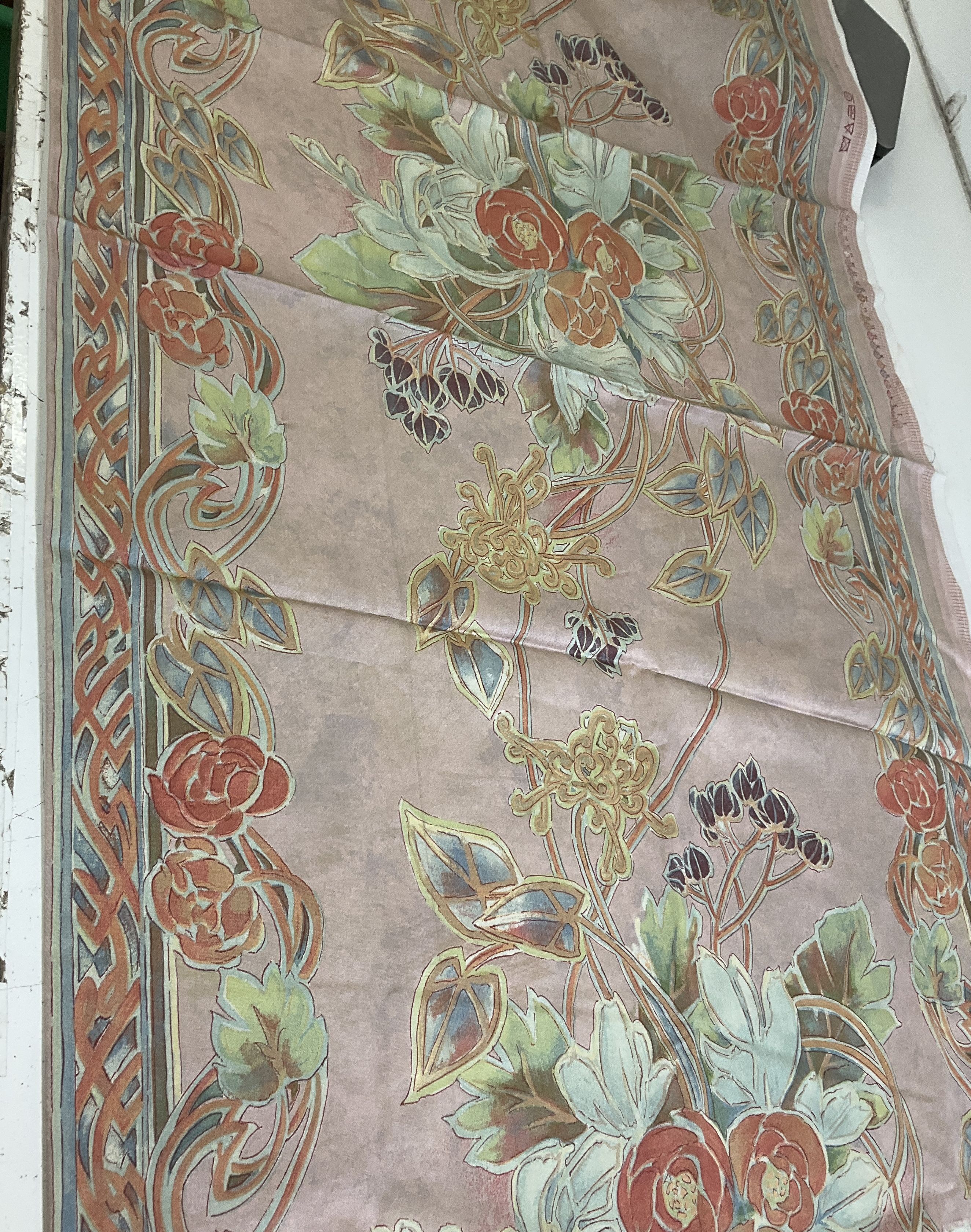 Vintage Fabric Remnants Lot 3.3lbs Art Nouveau 70s Floral Craft Sewing Scrap