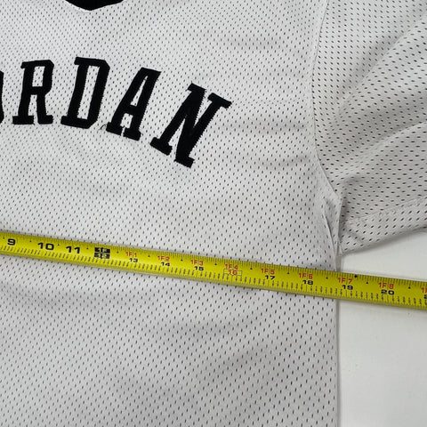 Jordan 23 Mesh Basketball Jersey White Black Short Sleeve Shirt Men's Size M
