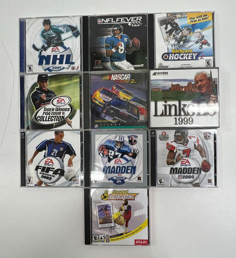 Madden NFL FIFA Backyard Sports 11 PC CD-ROM Game Lot EA Sports Atari 90s