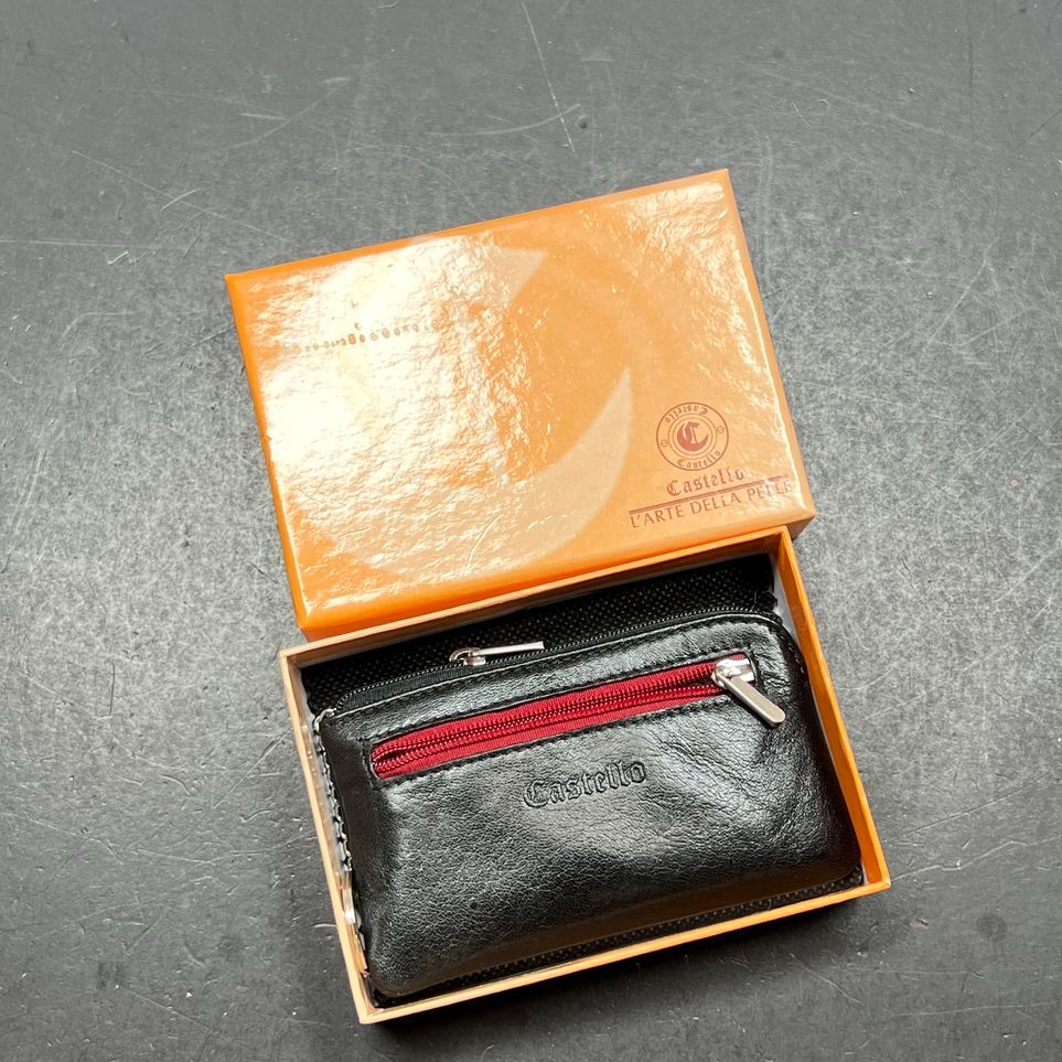 Castello Genuine Black Leather Wallet NIB