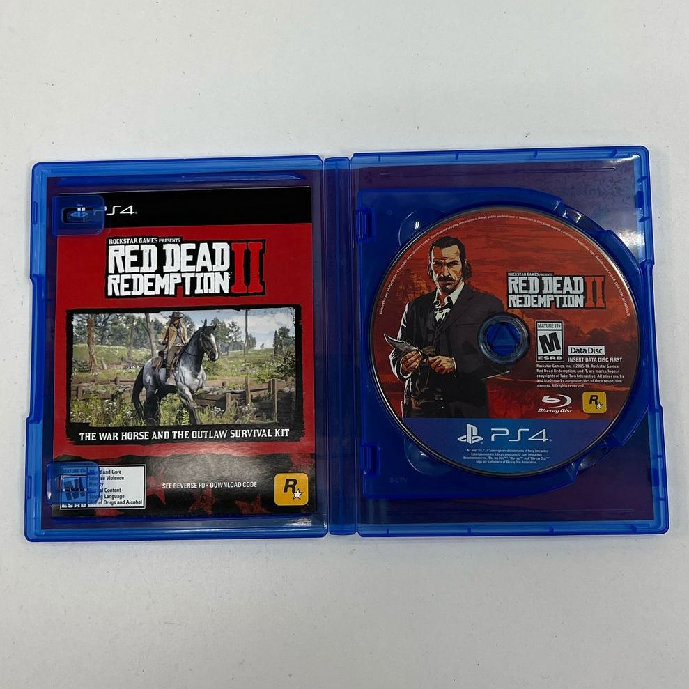 Sony Playstation 4 PS4 Red Dead Redemption 2 in Case 2 Discs UNTESTED