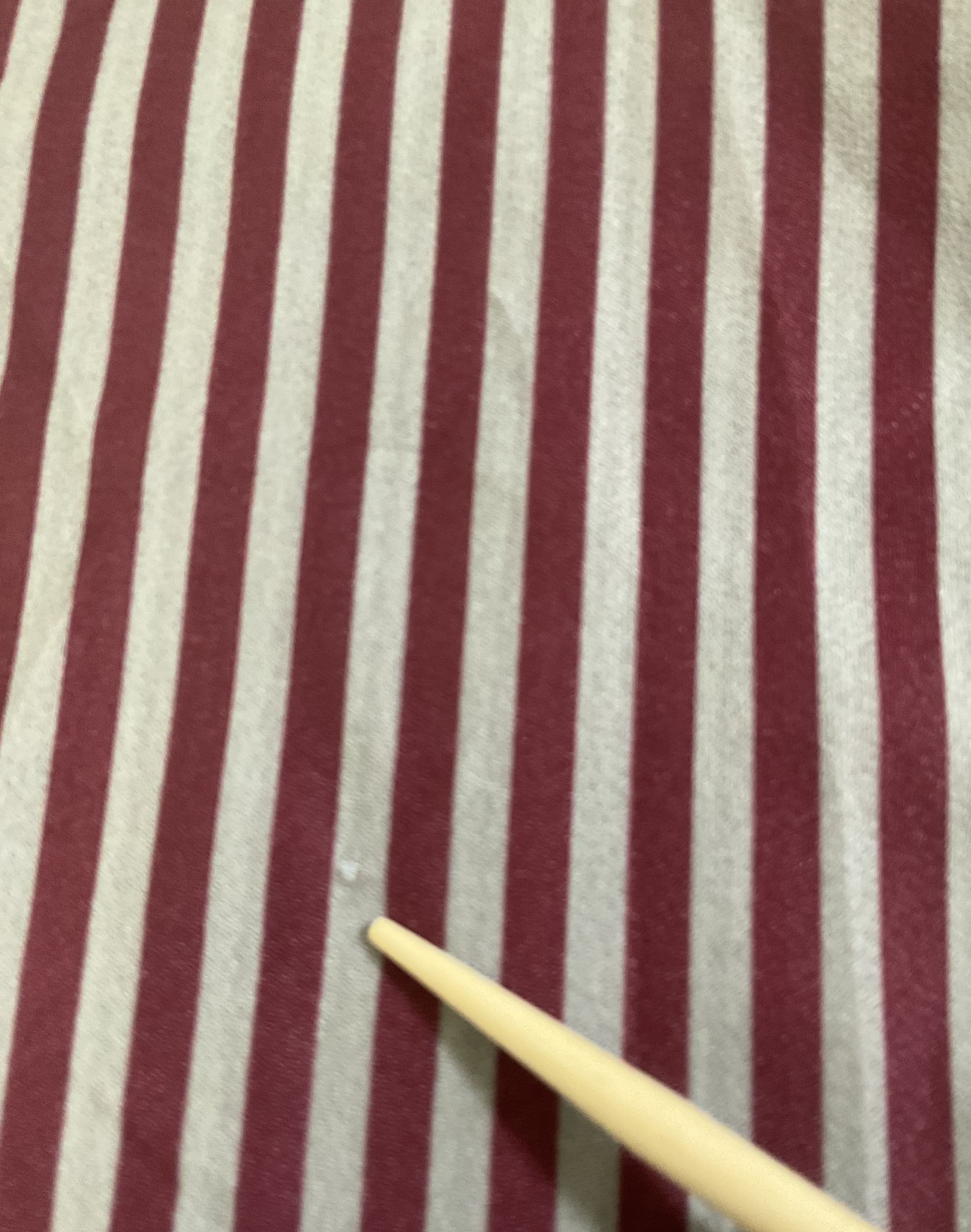 Vintage 70s Grissom Lane Burgundy Stripe Pleated Ruffle Collar Dress Womens