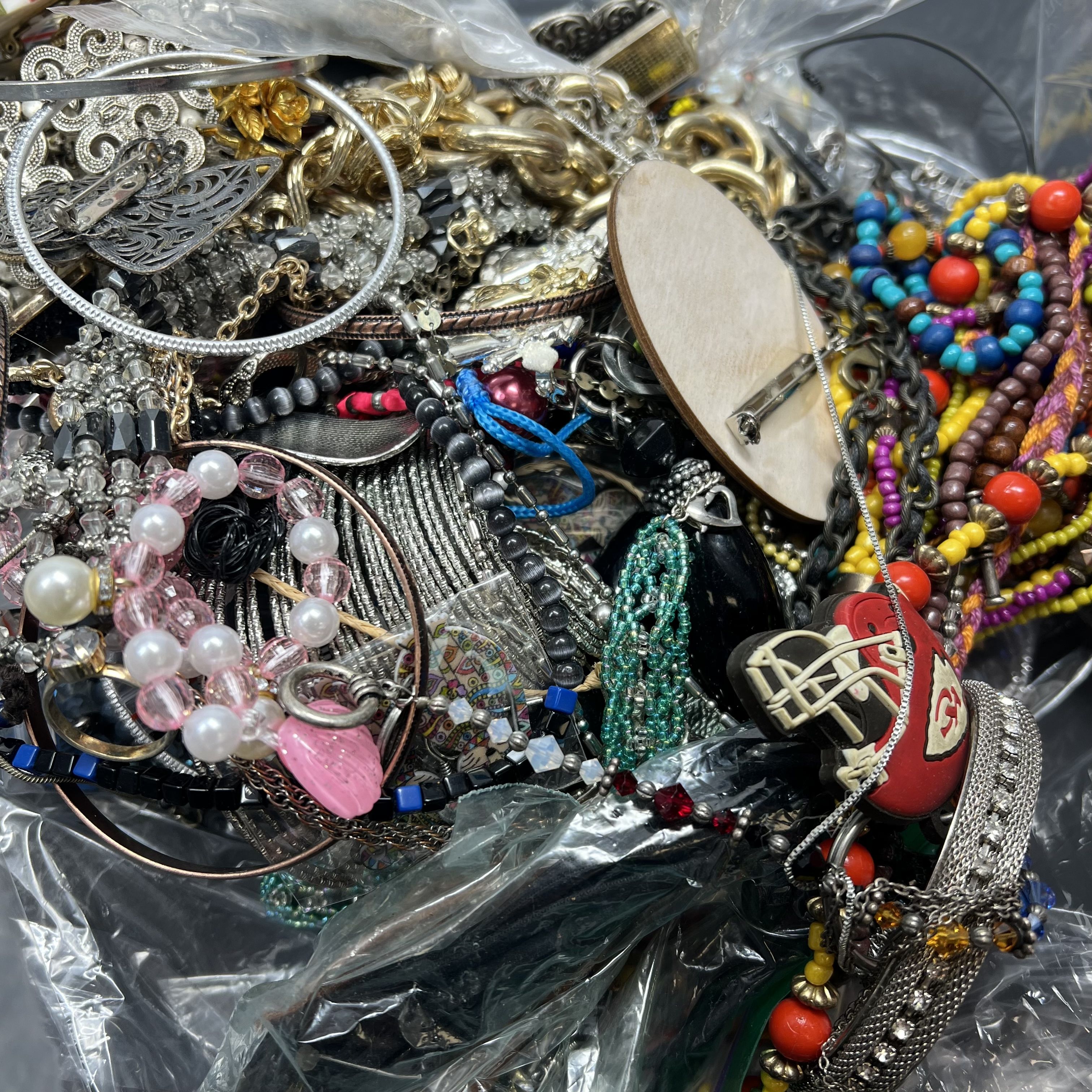 5LB Wearable Costume Jewelry Mixed Items Bag