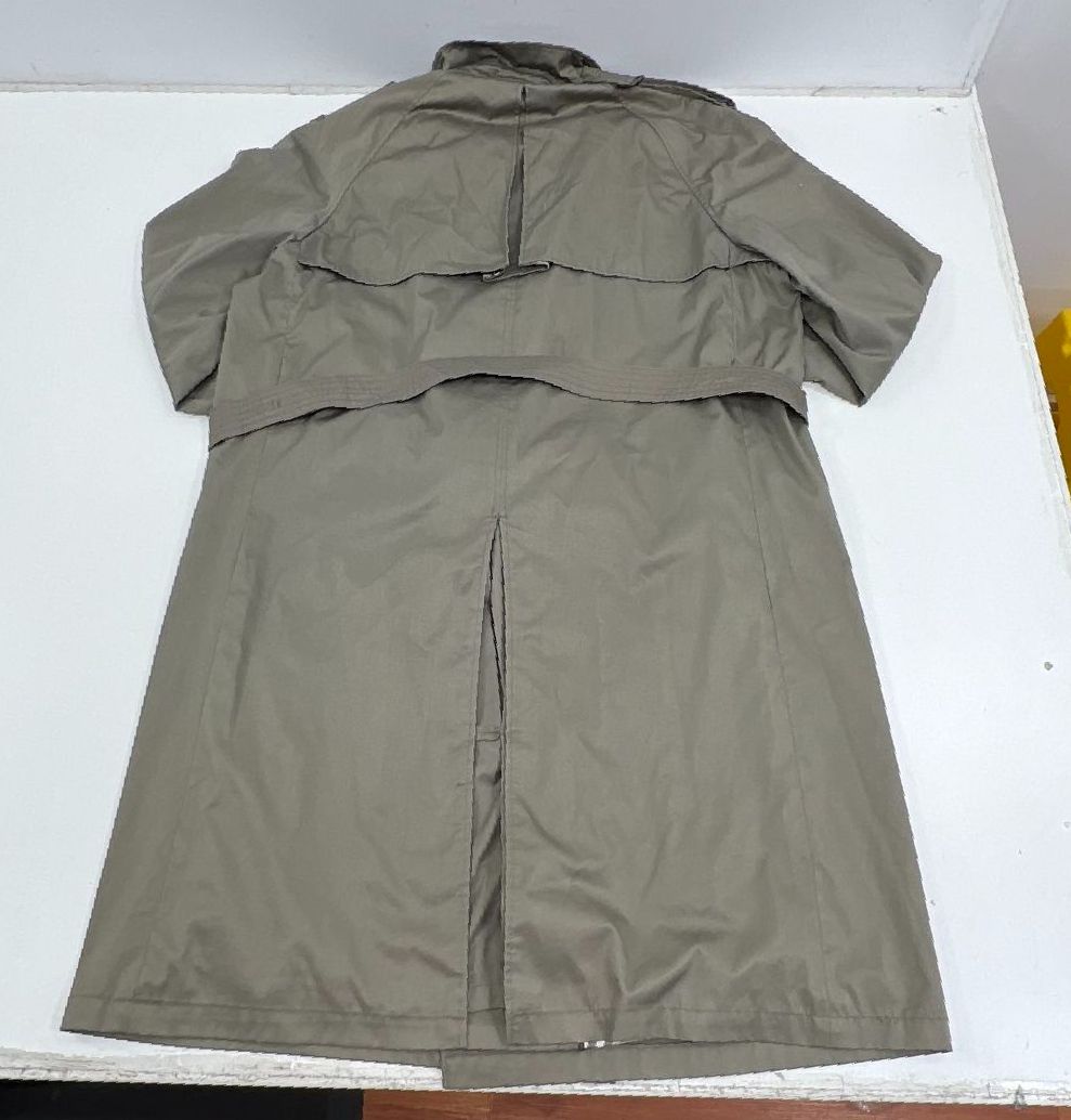 Vintage Alberto Peruzzi Plaid Lined Trench Coat Overcoat Men's L 50