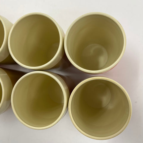Vintage Gitsware Therma-Glass Insulated Tumblers 9 Pc Set MCM Earth Tones USA