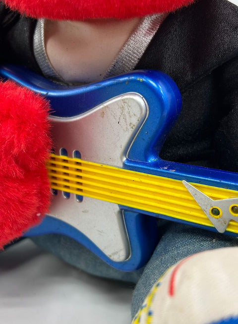 Vintage 1996 Tyco Rock & Roll Elmo Sesame Street Animated Plush Toy Tested