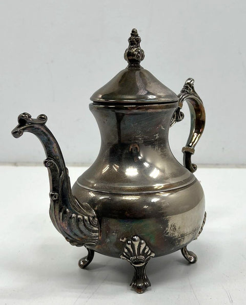 F.B. Rogers Silver Plate Ornate Victorian Style Tea Pot Holloware 10.5"