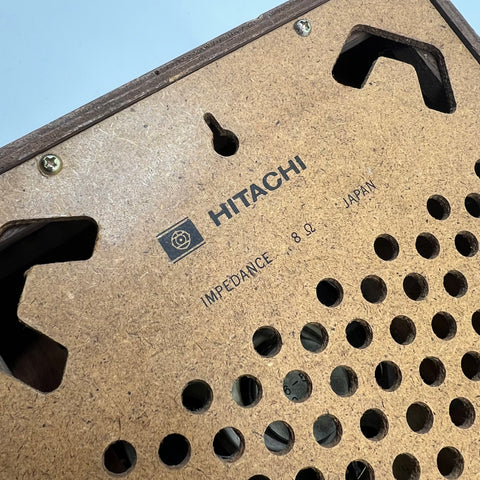 Vintage Hitachi Bookshelf Speaker Single 8 Ohm Woodgrain Hi-Fi Stereo Japan